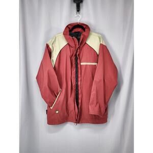Columbia Convert Ski Snowboard Jacket Men’s Large Red Beige Shell Made In Japan